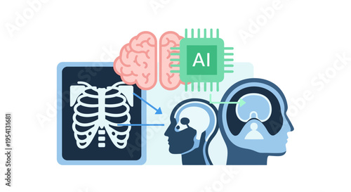 AI Medical Diagnosis: Artificial Intelligence Processing X-rays & Brain Data for Advanced Healthcare Insights & Research