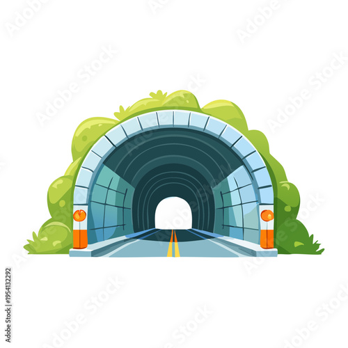 A tunnel leads to the open road