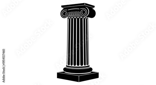 Classic Ionic Column Illustration