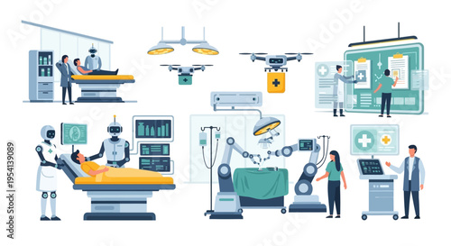 AI and Robotics in Future Healthcare: Medical Technology, Automated Patient Care, Robotic Surgery, and Drone Delivery