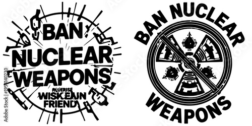 Nuclear weapon vintage military illustration on white background. Atomic bomb silhouette for historical, educational, and defense concepts. Cold War era weapon of mass destruction graphic design.