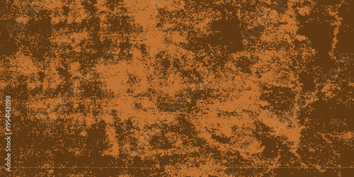 High Resolution Orange and Brown Two-Tone Distressed Metallic Rust Texture Background, Grunge Style Digital Art