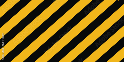 Yellow And Black Stripes, Hazard Warning Pattern Symbolizing Dangerous And Radioactive Substances, High Contrast Safety Stripe Background For Industrial Design