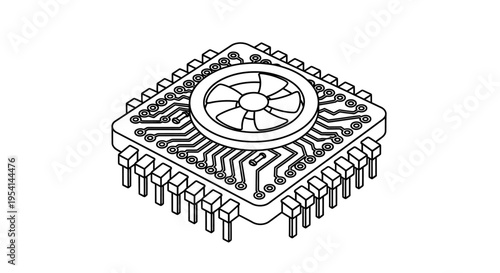 Microchip Computer Processor Electronic Device.
