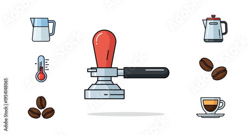 Coffee Tamper Barista Tool Closeup.