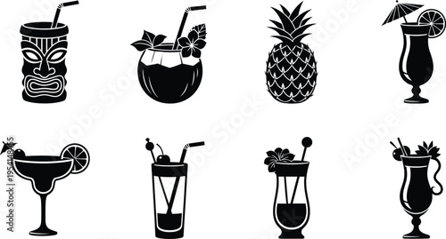 Icon set for business and achievement concepts including targets awards and goals