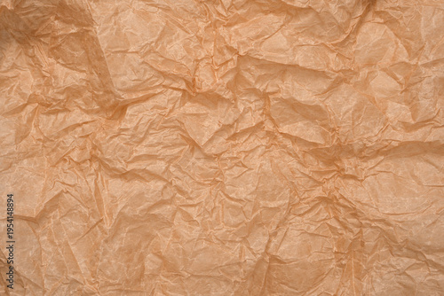 Crumpled paper as background. Top view.