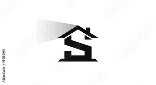 Abstract letter s house logo design concept for real estate and business
