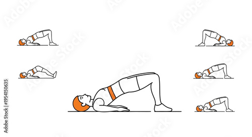 Woman doing yoga bridge pose variations.