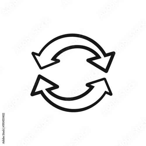 Circular Arrows Recycling Symbol Illustration.