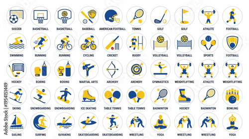 sport, sports set, sport icons, athletic, athletics, fitness, gym, workout, exercise, training, active, activity, healthy, lifestyle, recreation, leisure, competition, tournament, championship, team, 