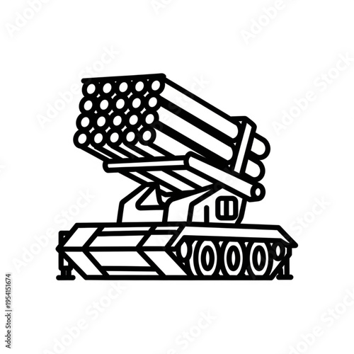 Multiple Rocket Launcher System Illustration.