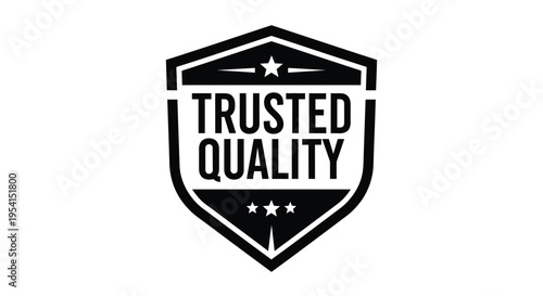 A shield logo displays a trusted quality badge with text and stars.