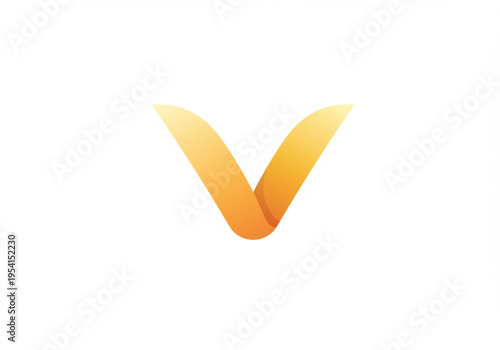 Golden Checkmark Symbol on White Background.