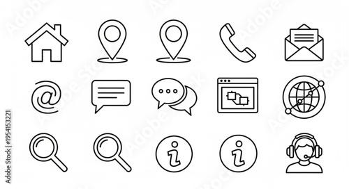 set of icons