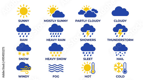 weather, weather symbols, forecast, climate, meteorology, atmospheric conditions, temperature, climate data, environment, nature, weather icon set, forecast icons, ui icons, app interface, mobile app,