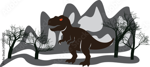 A dinosaur silhouette- wild vibe 