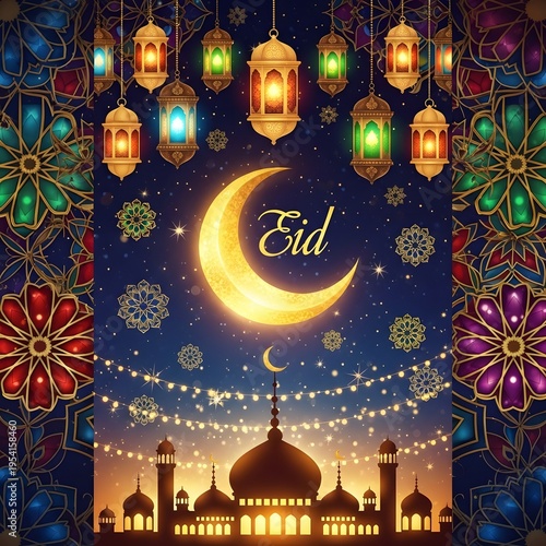 eid mubarak greeting card	