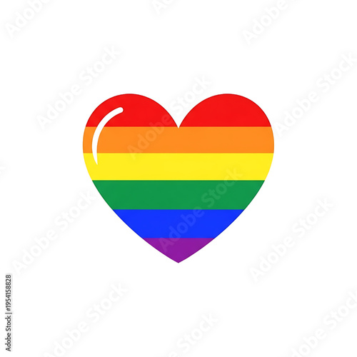 Free Download Rainbow Heart Symbolizing Love and Diversity. - GFXLoad