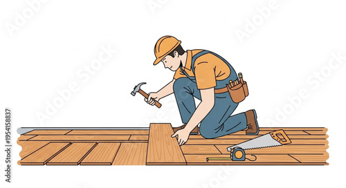 carpenter with wood