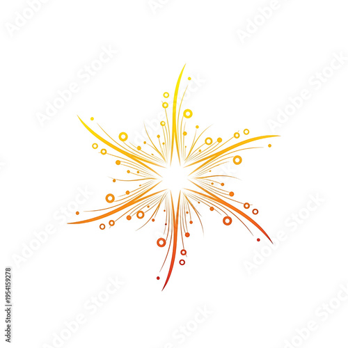 Vibrant Firework Explosion with Colorful Sparks.