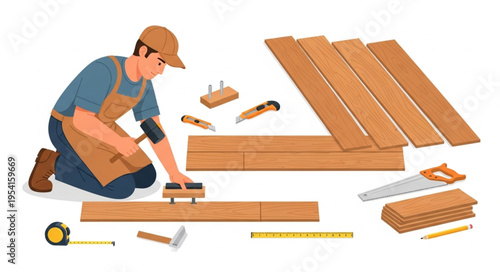 carpenter with a saw