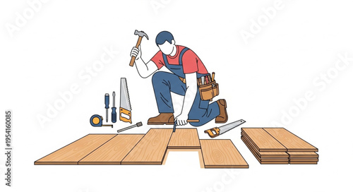 construction worker with tools