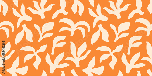 Abstract summer pattern of hand-drawn figures