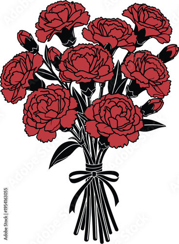 Victory day russia red roses bouquet commemoration