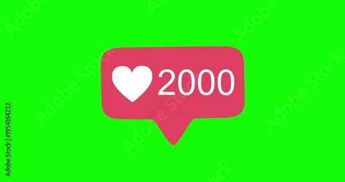 like. like icon. like icon green screen video