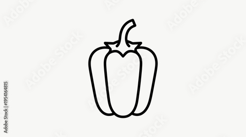 Drawing of a bell pepper.