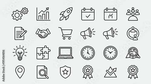 Business icons and symbols collection.