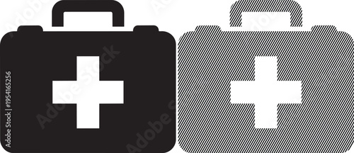 Two different styles of medical first aid kits displayed side by side for comparison