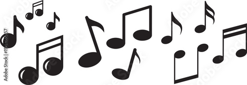 Melodic Expressions: A collection of musical notes gracefully dance across the space, inviting the viewer into the realm of sound.