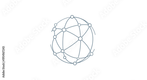 Global network connection concept with abstract lines and dots.