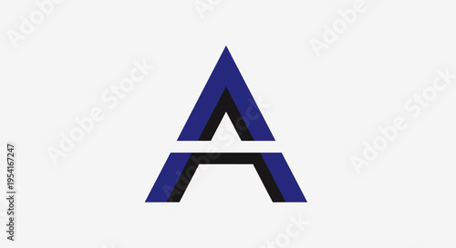Modern geometric letter A logo concept