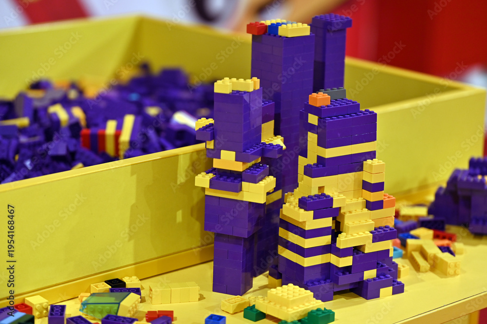 Naklejka premium Multicolored Lego blocks 