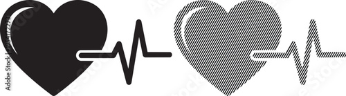 A visual representation of love and health with interconnected hearts and heartbeat lines.