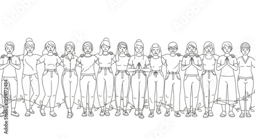 Group of Stormtroopers standing in a line illustration.