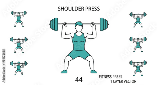 Man doing shoulder press exercise.