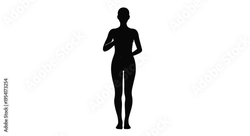 Silhouette of confident woman running alone in darkness, fit female athlete exercising outdoors at night, active lifestyle and sports concept