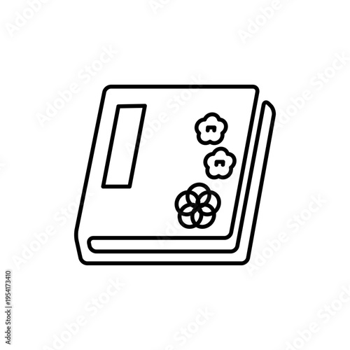 御朱印帳の線画アイコン