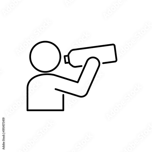 水分補給をしている人のアイコン