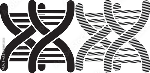 Visual representation of dna structure and its molecular composition