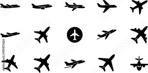 airplane icon, air plane sign vector
