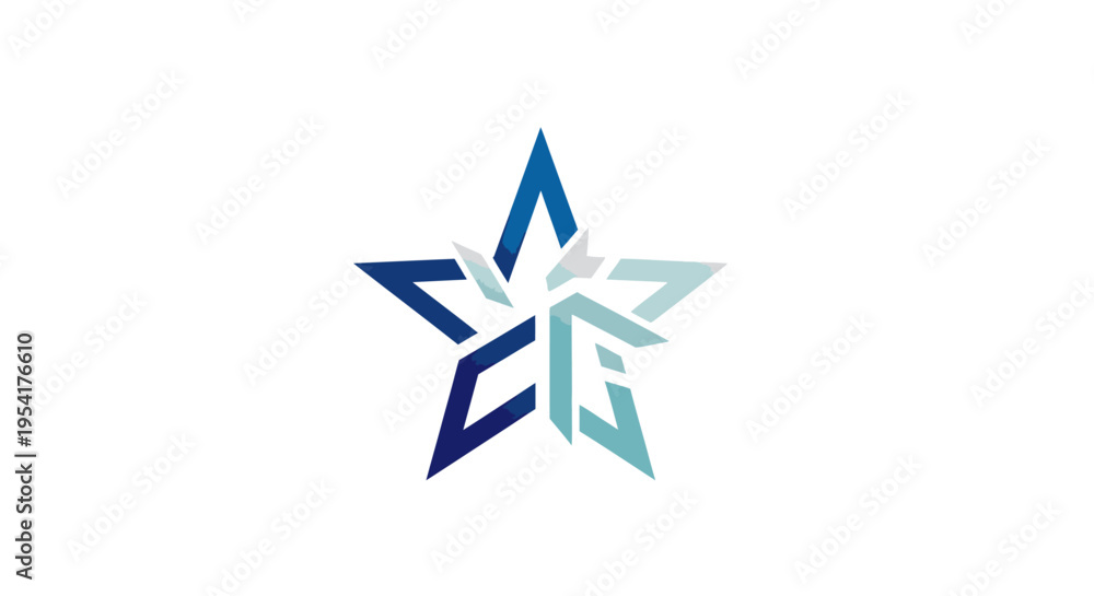 Obraz premium Star Logo Design Symbol Emblem.