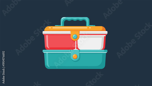 Stacked multi-colored bento lunch boxes with handles and compartments ideal for carrying fresh meals for school or work.