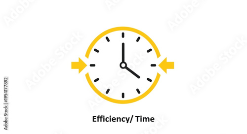 Clock with Arrows Symbolizing Efficiency and Time Management.