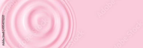 Creamy pink background with smooth ripples and glossy frosting drips.