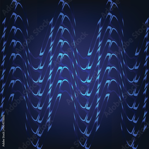 Blue Hexagon wave Background - Futuristic Cyber Tech Network & AI Infrastructure also can be use able in flyer background, web backgrounds